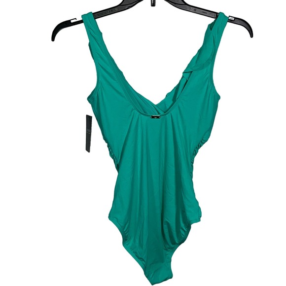 Lauren Ralph Lauren Tummy-Control Underwire Ruffled One-Piece Swimsuit 8 - Picture 2 of 11